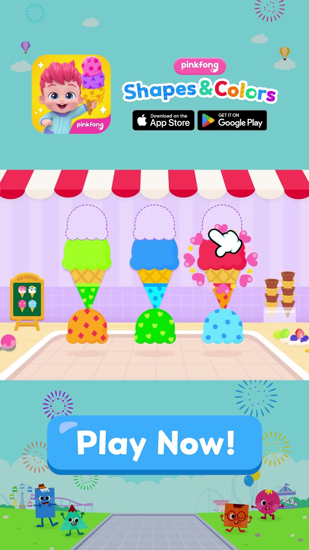 ??Aprende formas y colores con juegos de dulces.ㅣPinkfong Formas y Colores App